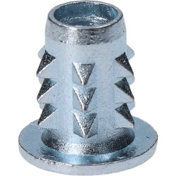 Narážacia matica do dreva M6x14.7 s vnútorným metrickým závitom, zinková zliatina Narážacia matica do dreva M6x14.7 s vnútorným metrickým závitom, zinková zliatina